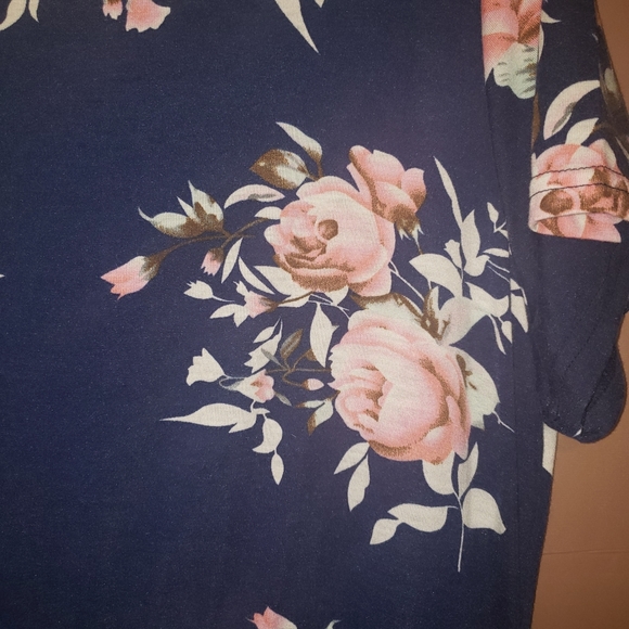 NWT Nemidor Dark Blue Floral Maxi Dress Size 20 - Picture 5 of 10